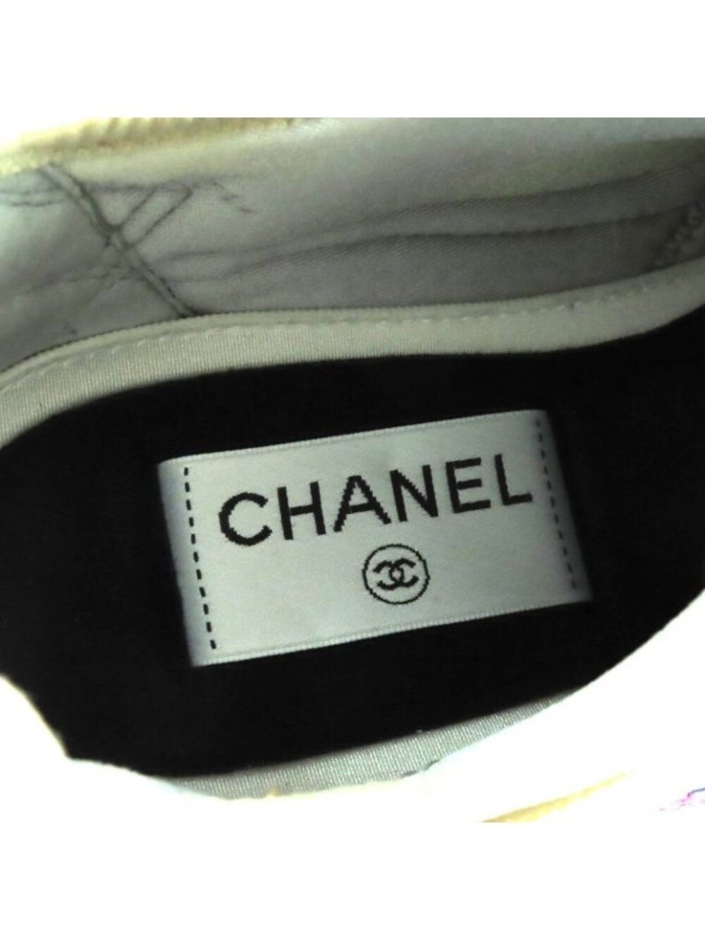Chanel CC Logo Leather Lace Up Mesh Sneakers Multi 36 - Picture 11 of 14